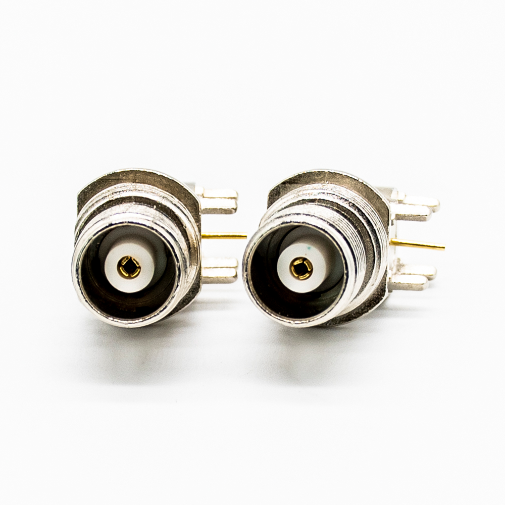 Elecbee Conector TNC PCB en ángulo hembra para montaje en panel