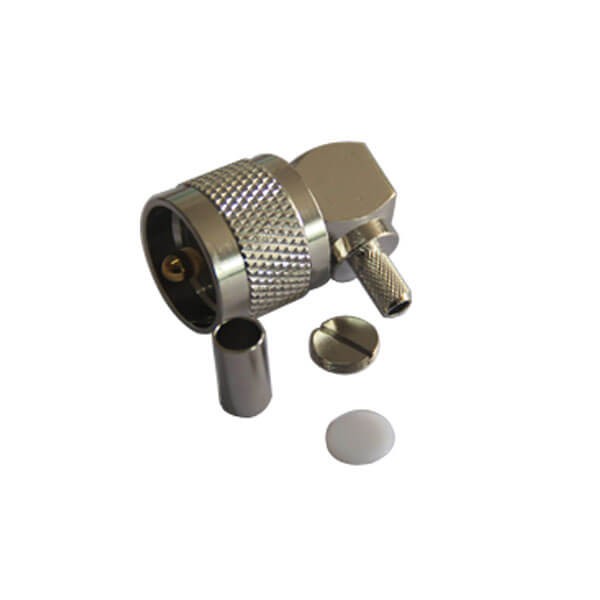 Elecbee RG214、LMR195用直角UHFコネクタPL 259プラグ圧着タイプ