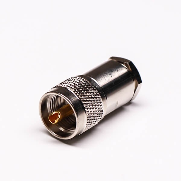 Elecbee UHF Connector Coaxial Straight Clamp Type Male for Cable