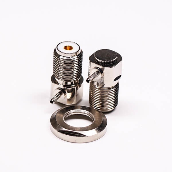 Elecbee UHF Female Bulkhead Connector R/A for Front Panel Mount