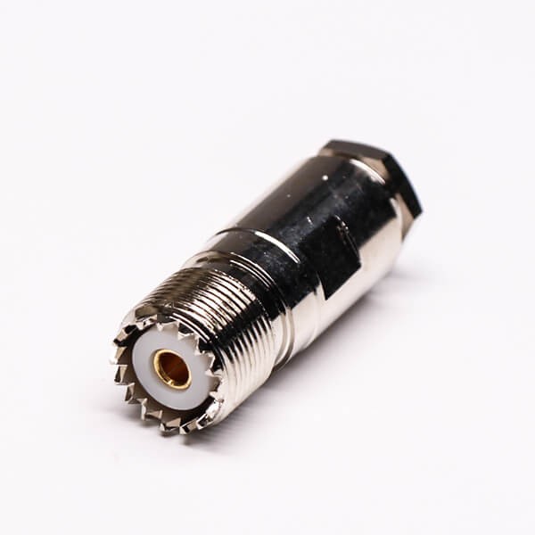 Elecbee UHF Female Coaxial Connector Straight Clamp Type for Cable