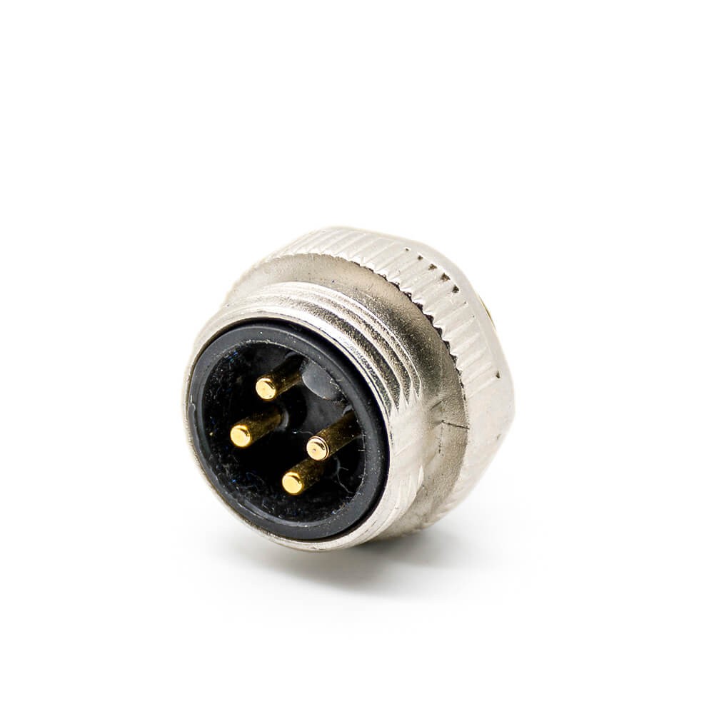 Elecbee 7/8" Connector 4 pin Male Connector Over molded Solder For Cable Shield Straight