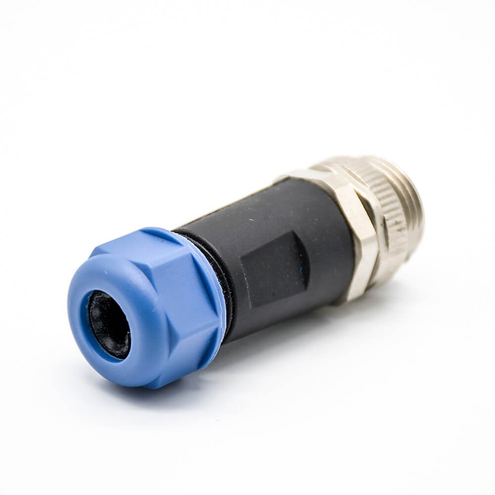 Elecbee 7/8" Connectors 4 pin Male Solder Type For Cable Straight Non-Shield