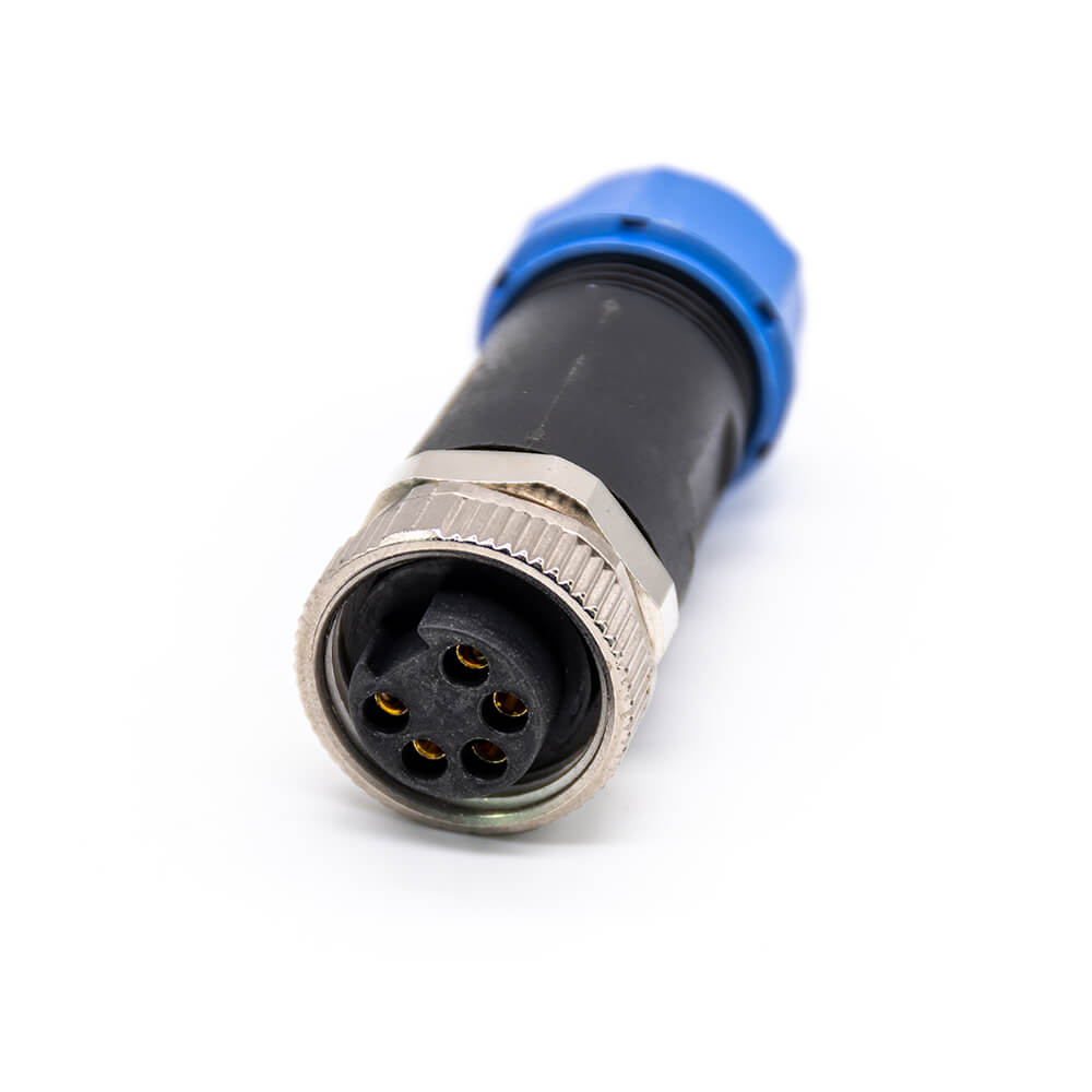 Elecbee M7/8 Field Wireable Connector 5 pin Female Straight UnShielded Plastic PG13.5