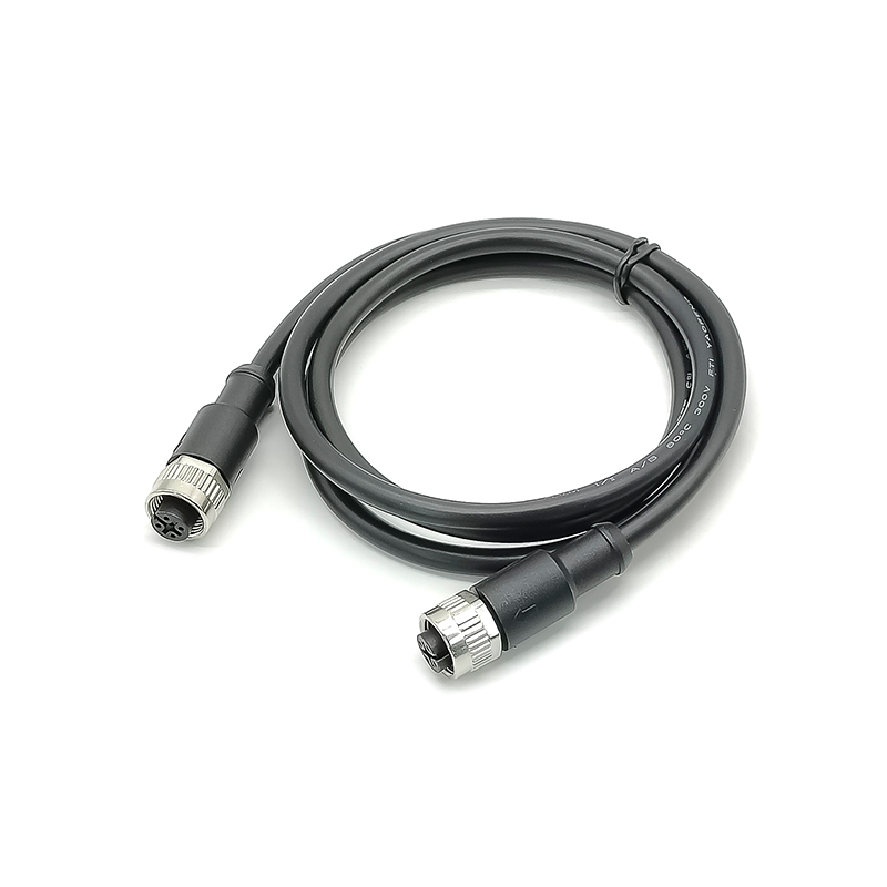 Elecbee M12 5 Pin Female To Female A Code Double Ended Cable Straight Industrial Waterproof 1M AWG22