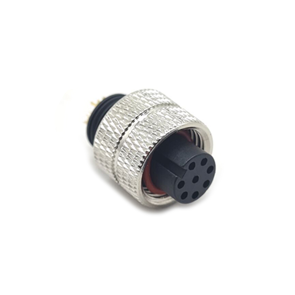 Elecbee M12 Molded Cable Connector A Code Straight 8pin Female Non-shield connector