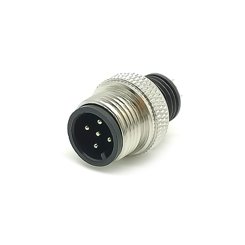 Elecbee M12 Molded Cable Connector A Code Straight 5pin Male Non-shield connector