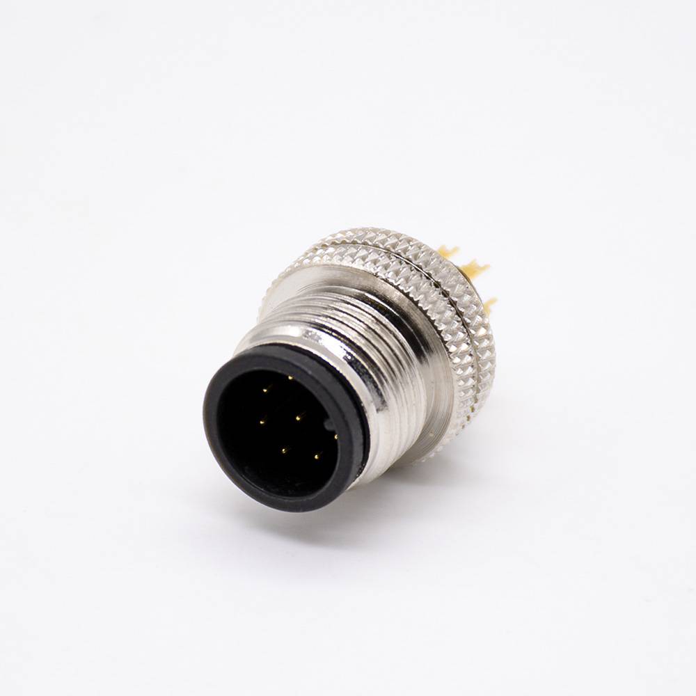 Elecbee M12 Molded Cable Connector A Code Straight 8pin Male Non-shield connector