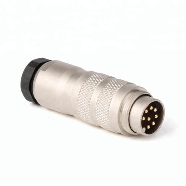 Elecbee 10pcs AISG M16 Threaded Rod Connector Male 8 Pin Waterproof Aviation Plug Connector Non-Shield