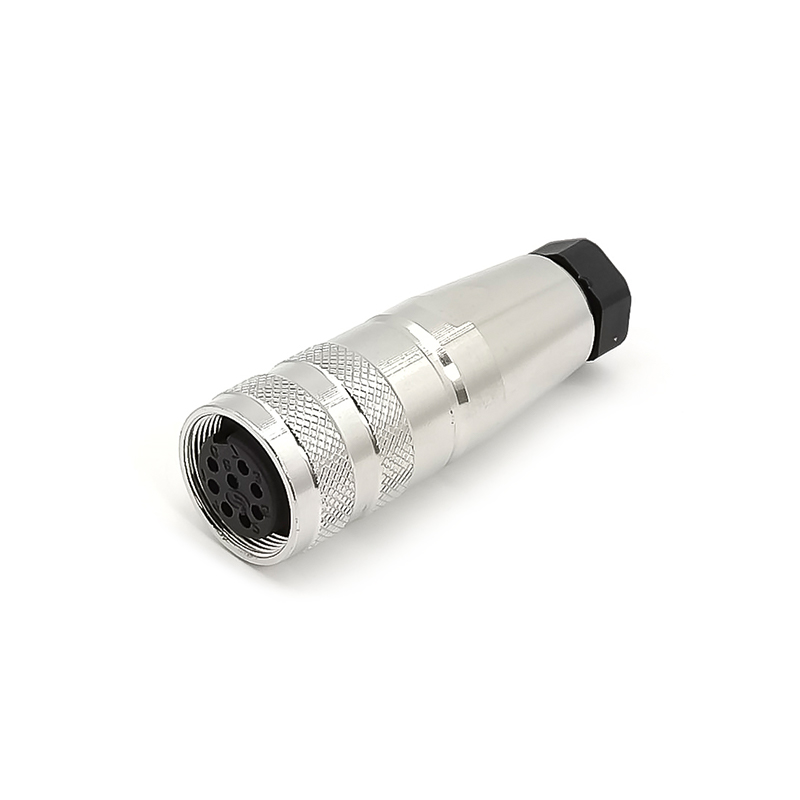 Elecbee AISG M16 Connector 8 Pin Female Waterproof Electrical Plug Connector Non-Shield