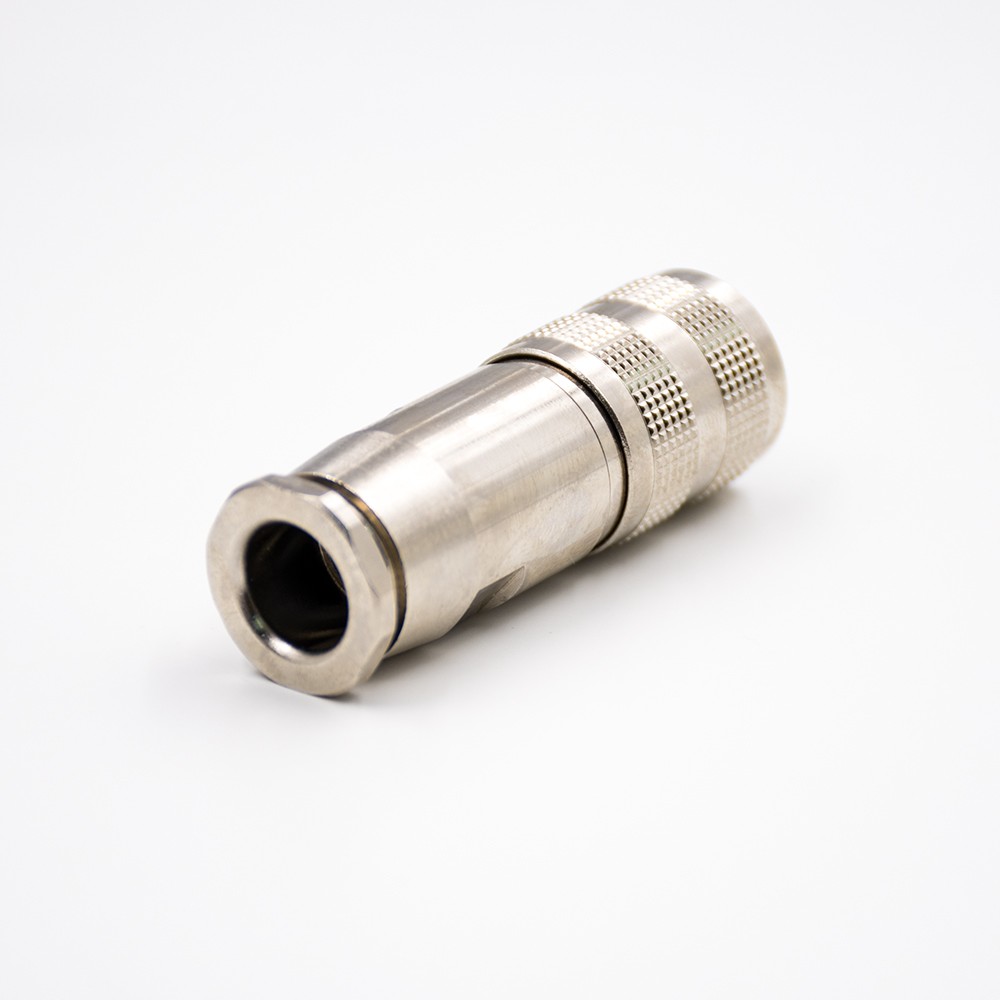 Elecbee M16 Connector 3 Pin Female Waterproof Straight All Metal Shield Field Wireable Connector