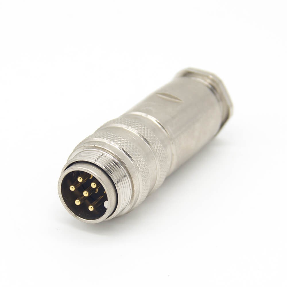 Elecbee Plug Male M16 6 Pin Waterproof Straight Solder Type Connector Shield