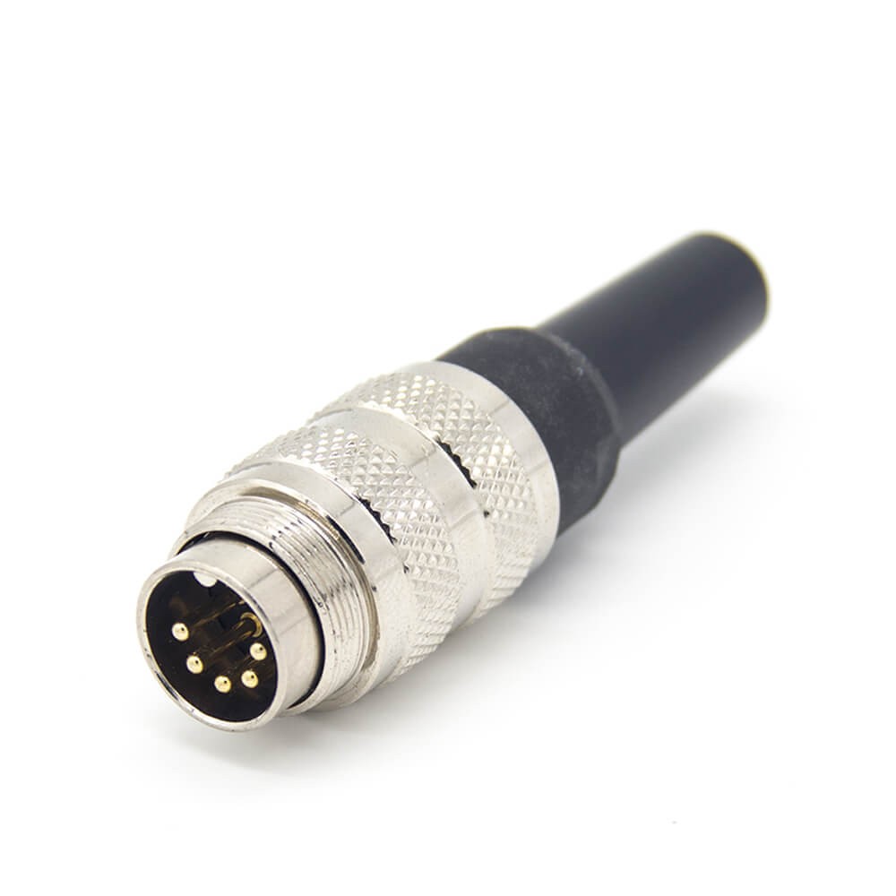 Elecbee Rewireable Plug M16 5 Pin Waterproorf Straight Male Cable Connector Non-Shield