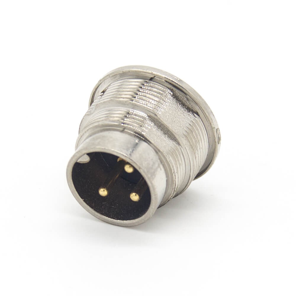 Elecbee connector male M16 Waterproof Straight Male 3 Pin Cable Receptacles Shield