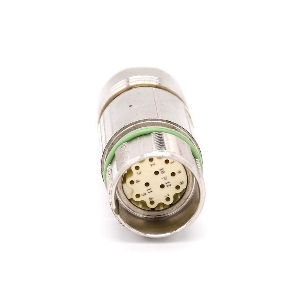 Elecbee connector Straight M623 12 Pin Female Cable Waterproof Plug Shield