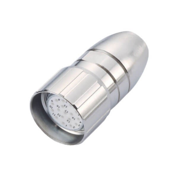 Elecbee M23 Connectors Waterproof Field Wireable 17 Pin Female Plug Shield