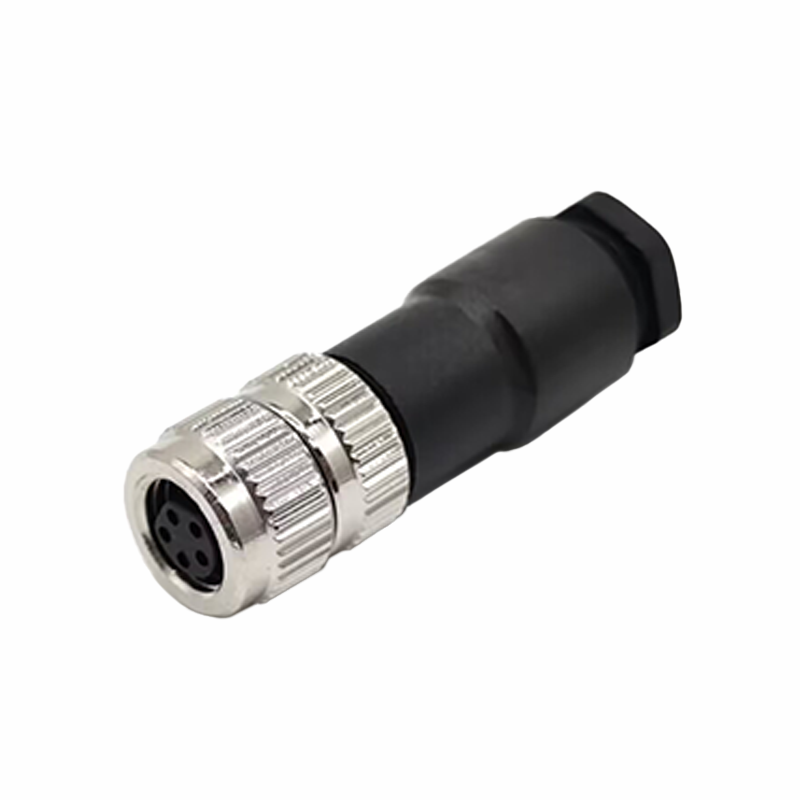 Elecbee Field Wireable M8 B Coding 5Pin Female Plug Waterproof IP67 Assemble Aviation Straight Connector