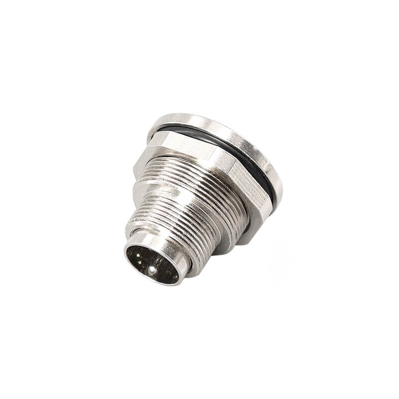 Elecbee M9 3Pin Connector Straight Metal Waterproof Socket Sensor Connector Front Mount Solder Type for Cable