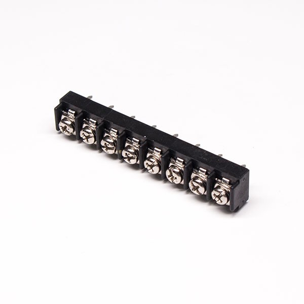 Elecbee 8 pin Terminal Block Straight Through Hole PCB Mount Black