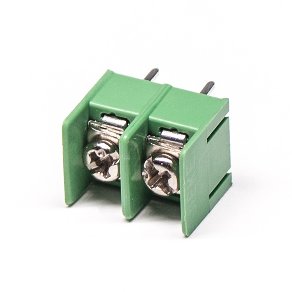 Elecbee Barrier Terminal Block Connector 2pin Green PCB Mount Through Hole