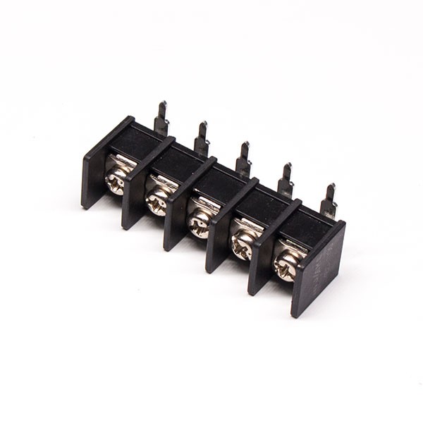 Elecbee Right Angle PCB Terminal Block Black 5pin PCB Mount Connector for Cable