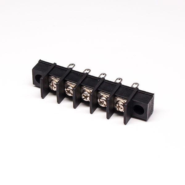 Elecbee Straight Through Terminal Block 2Holes Black Straight Through Hole PCB Mount