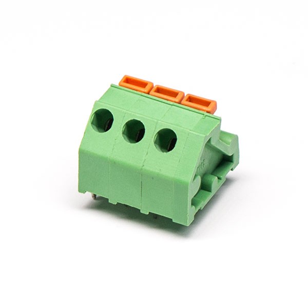 Elecbee PCB Spring Terminal Blocks Green 6pin Straight Through Hole Connector