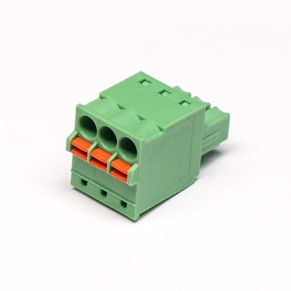 Elecbee Spring Pluggable PCB Connector Spring Straight Green Crimp,Cable Connector