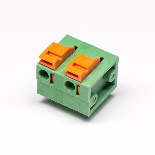 Elecbee Spring Type Terminal Block PCB Mount Crimp,Cable Connector Green