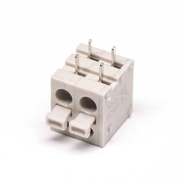 Elecbee Terminal Blocks Right Angled 4pin Through Hole Grey PCB Mount