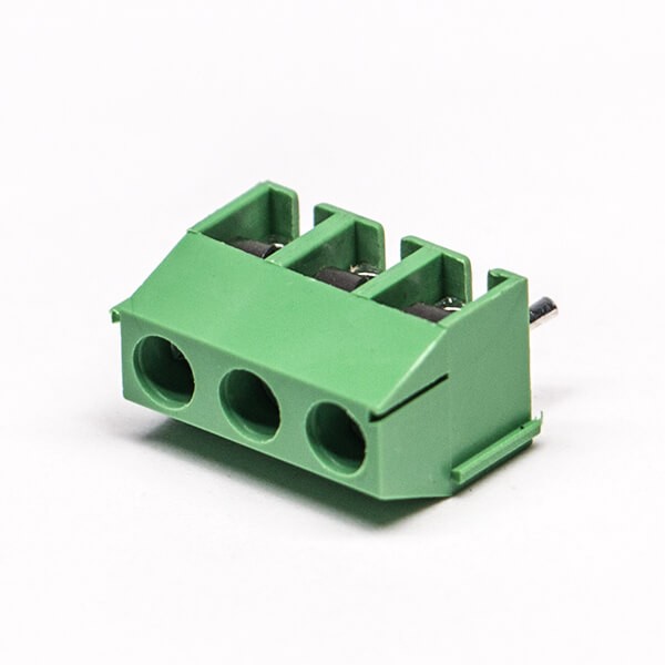 Elecbee PCB Mount Screw Terminal Block Connector 3pin Straight Green Through Hole