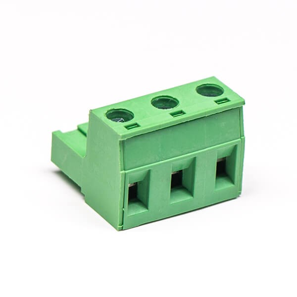 Elecbee Plug-in Screw PCB Terminal Block 3pin Socket Right Angled Green Connector 7.62mm