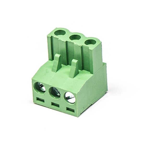 Elecbee Terminal Block Plug Right Angled with 3 Screw Pluggable Connector