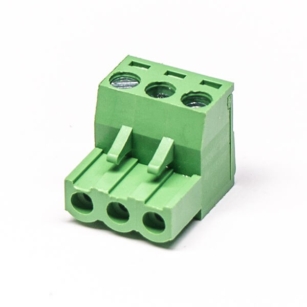 Elecbee Terminal Block Plug Right Angled with 3 Screw Pluggable Connector 7.62mm