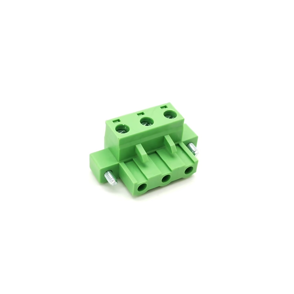Elecbee Terminal Block Pluggable Clamp Type to Screw Terminal Green Cable Connector