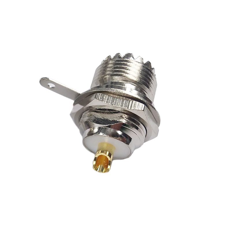 Elecbee UHF Jack Female Crimp Connector for Cable, with Nut Washer Intercom RF Connector