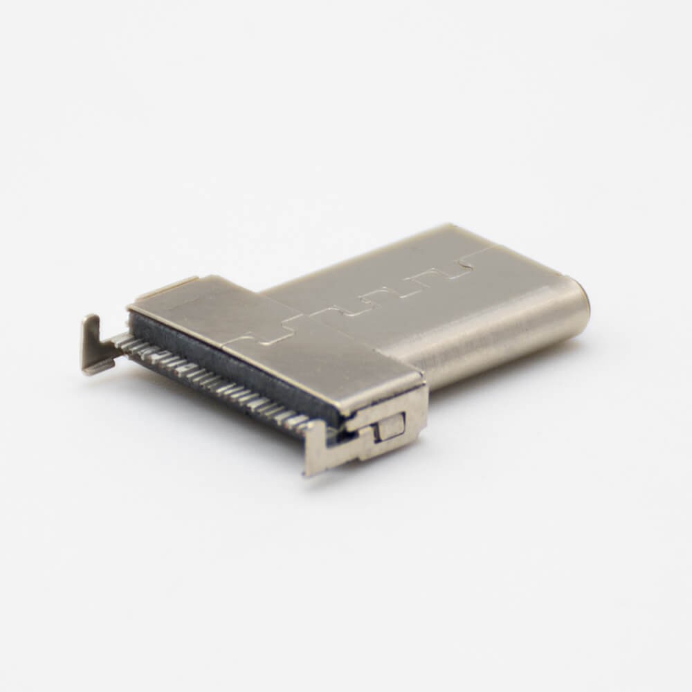Elecbee Type C Connectors Straight 24 Pin Male matte-tin Panel Mount Normal packing