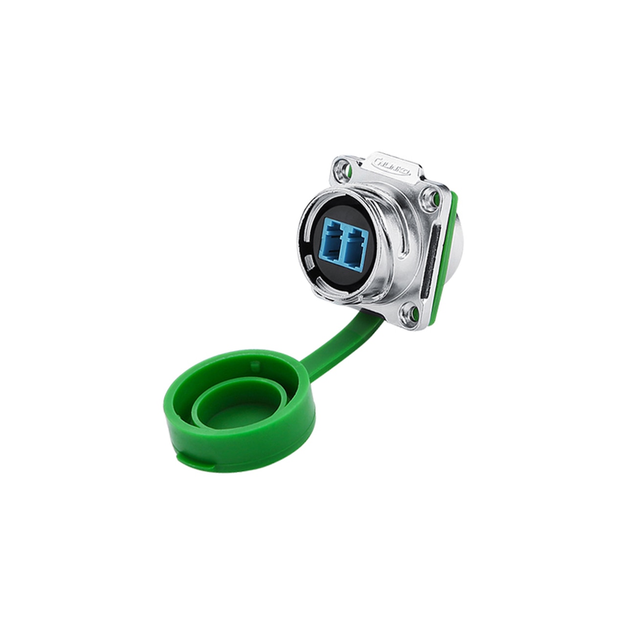 Elecbee DH24 Series Female Socket LC Type IP67 Waterproof Fibre Optic Connector Panel Mount