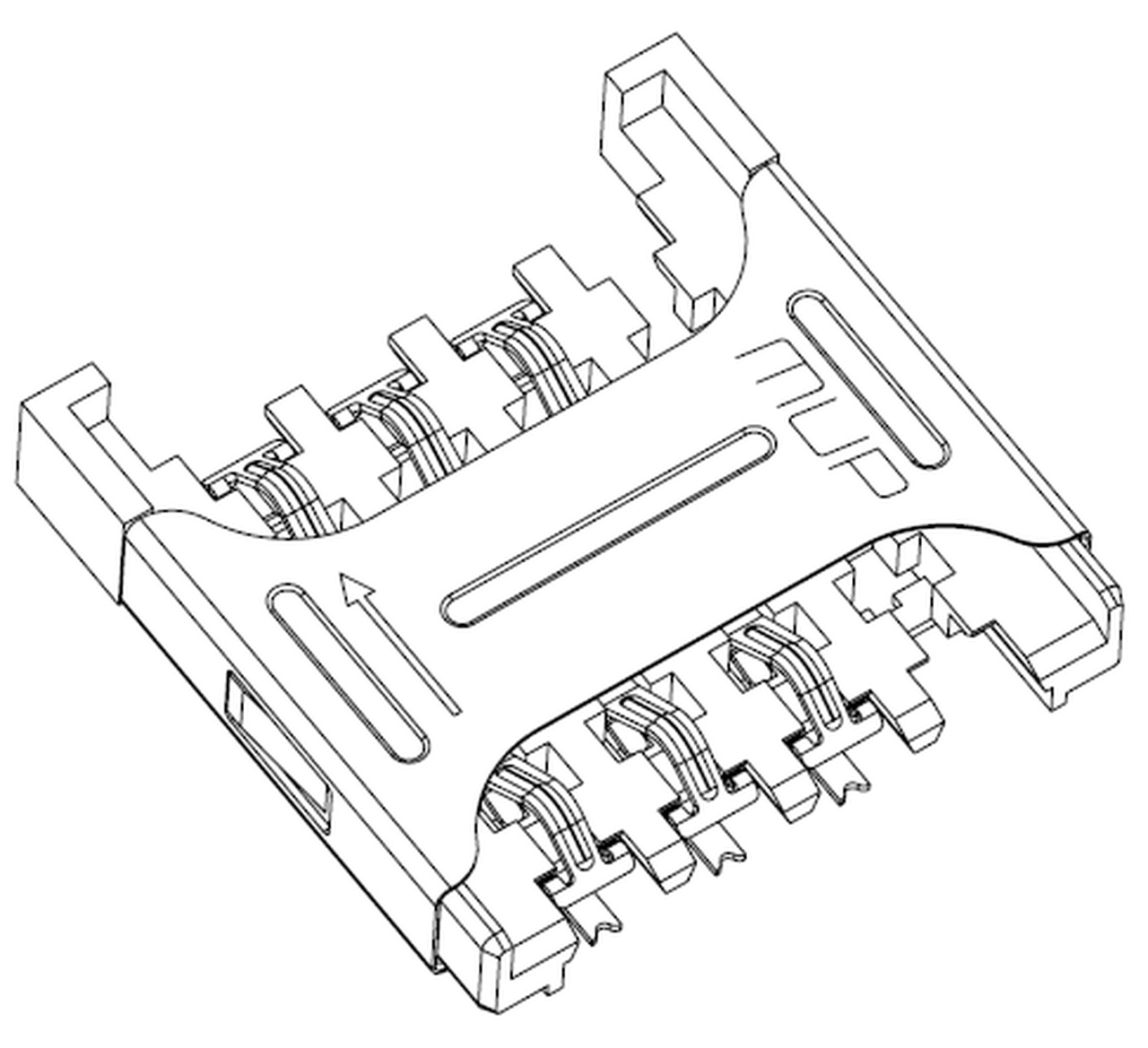 Elecbee Micro SIM Card Connector MUP-C790 6P 2.4H