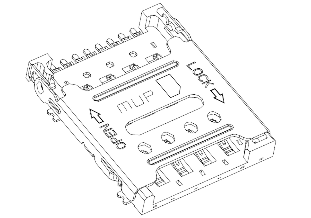 Elecbee Micro SIM Card Connector MUP-C791 8P (Hinge Type)