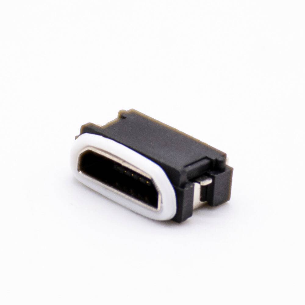 Elecbee Waterproof MICRO USB Connector IPX8 Offset Type B Type 5 Pin With Waterproof Ring