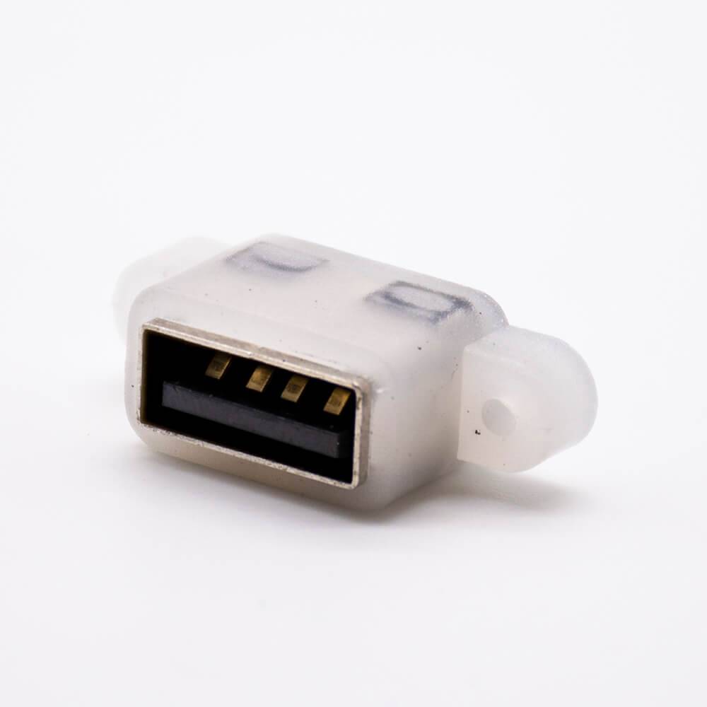 Elecbee USB Waterproof Female Socket IPX6 Straight SMT 4 Pin Type A