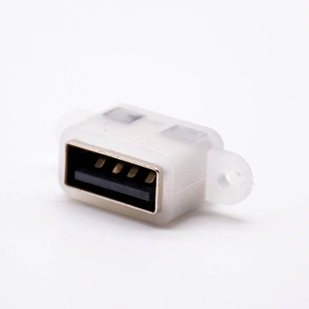 Elecbee USB Waterproof Socket 4p Female IPX6 SMT Straight Type A Female Connector