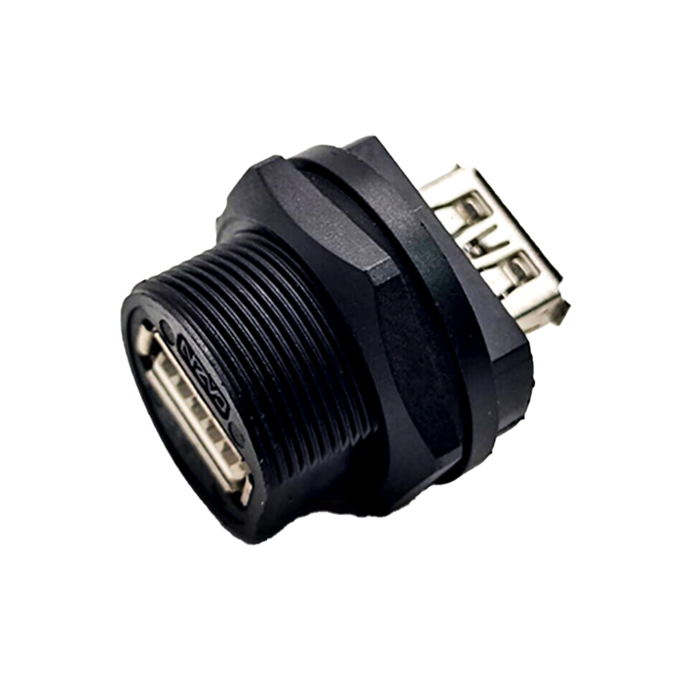 Elecbee USB 2.0 Female to Female Receptacle Waterproof USB 0.0 Panel Mount Adapter