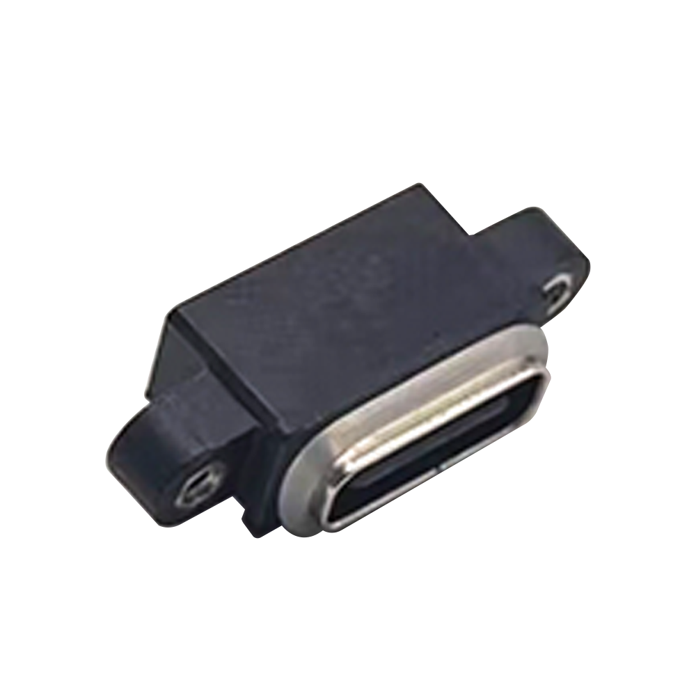 Elecbee Waterproof Type C Connector Female Socket 6P SMT With Waterproof Ring