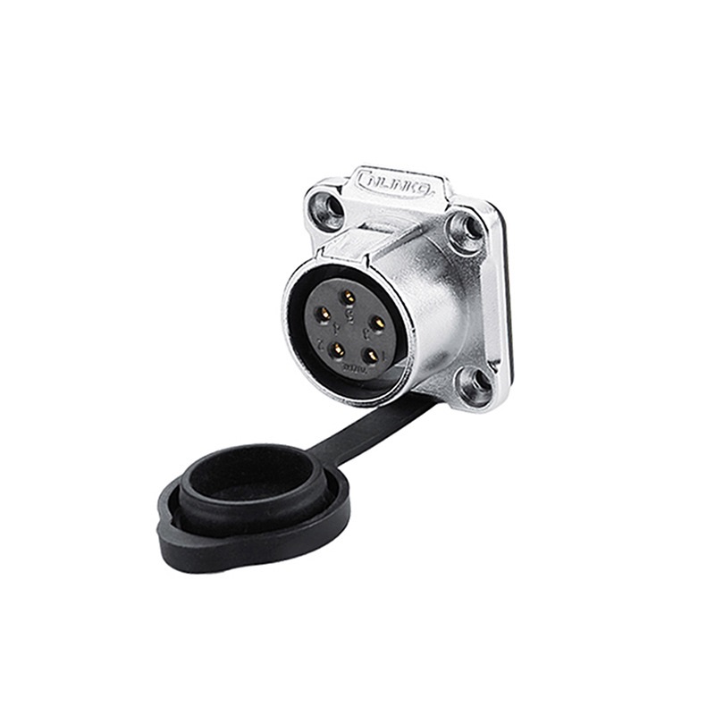 Elecbee 5 Pin Waterproof Aviation Socket Panel Type Circular Connector LP20 Series