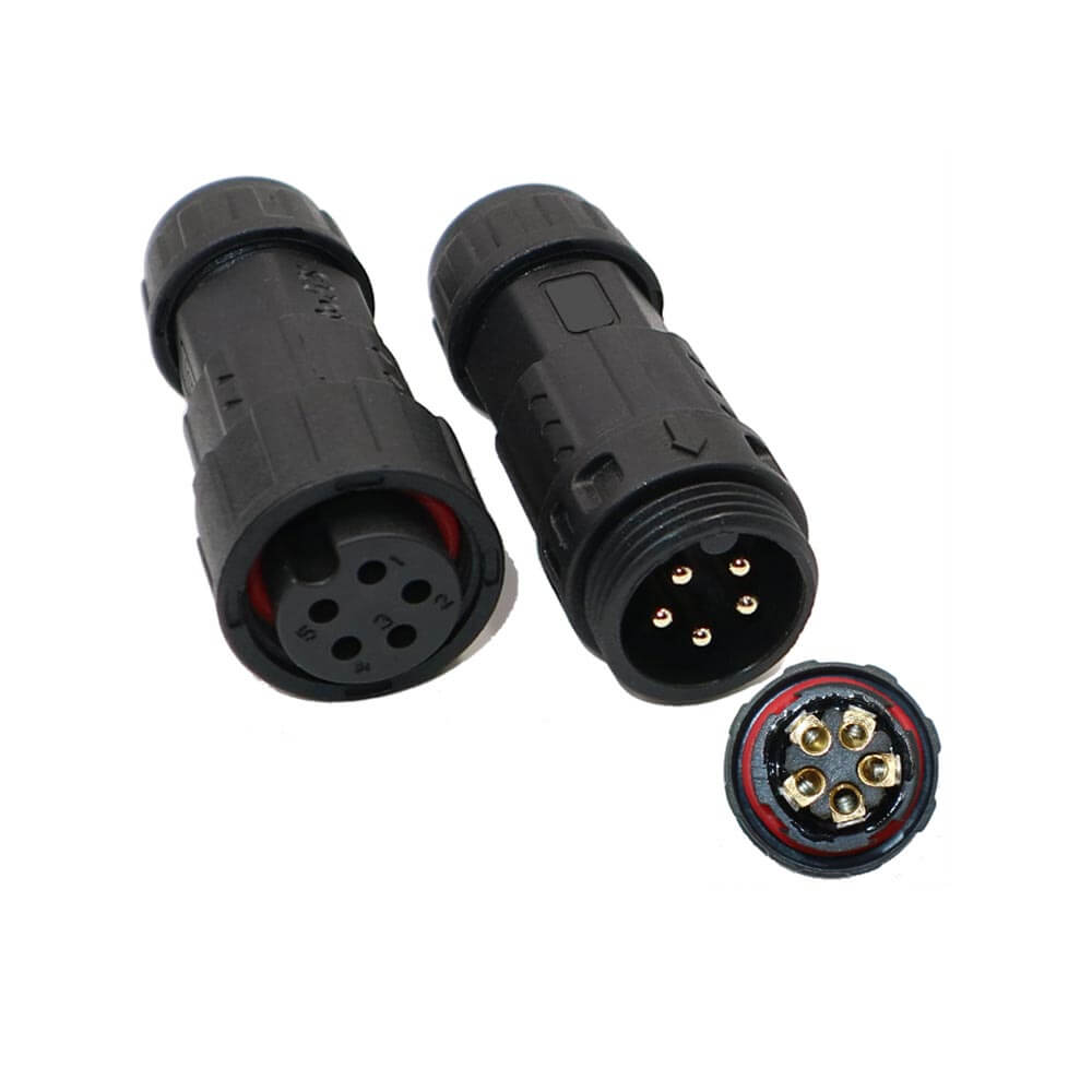 Elecbee M19 5-Core Waterproof ConnectorMale And Female Screw Lock Iot Signal Water Environment Monitoring Connector