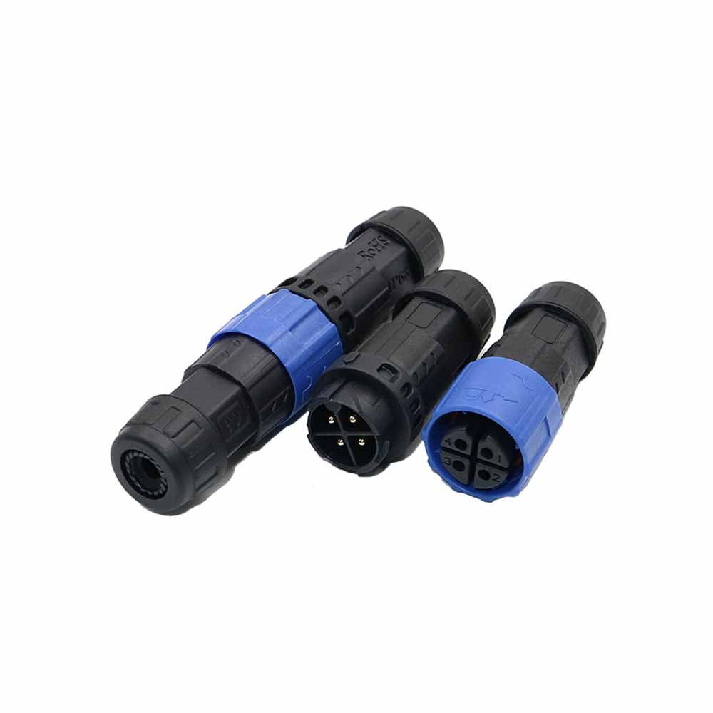 Elecbee M19 Power Connector Waterproof Screw Type Male and Female Bayonet 4-Core Plant Light Power Quick Plug Connector Bayonet