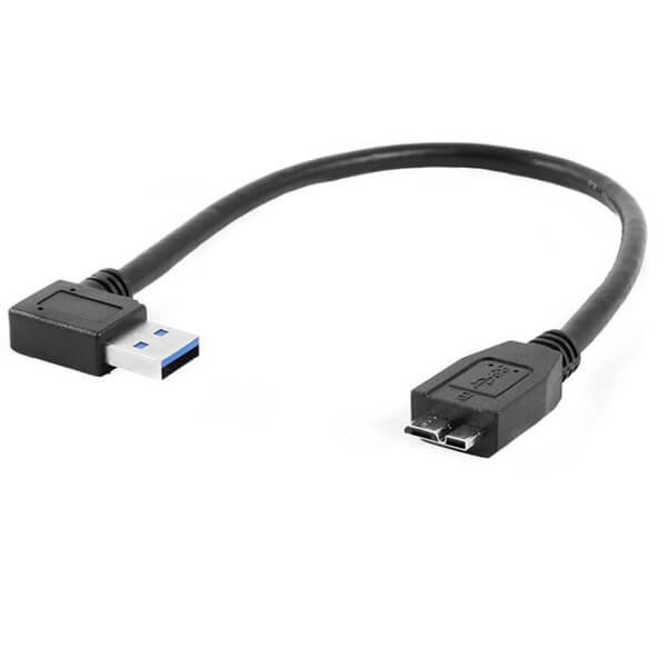 Elecbee Cable Micro USB Right Angle A type to 3.0 Micro B type 10p conversion cable 0.3m