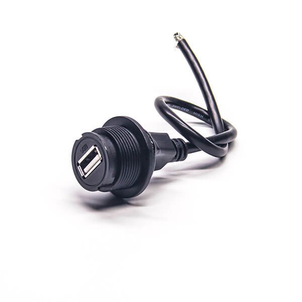 Elecbee Cable conector Usb Warerproof tipo A 4p con cable para exteriores